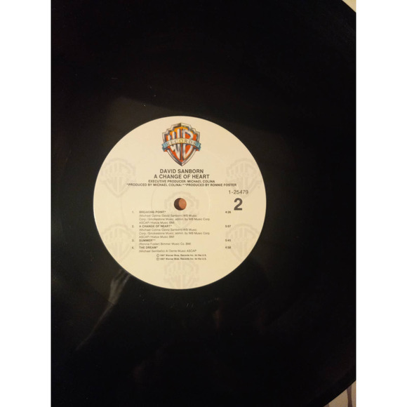 David Sanborn-A Change Of The Heart -Promotional -Vinyl - Excellence Condition - Picture 4 of 5